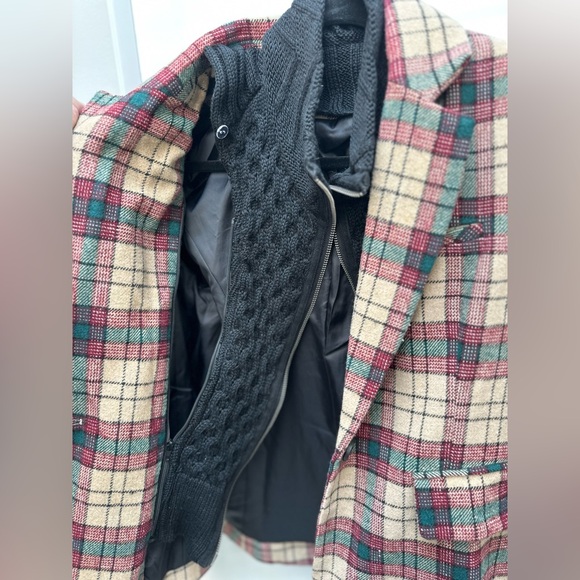 Vici Good Things Pocket Plaid Blazer (removable knit lining) NWOT - Picture 9 of 14